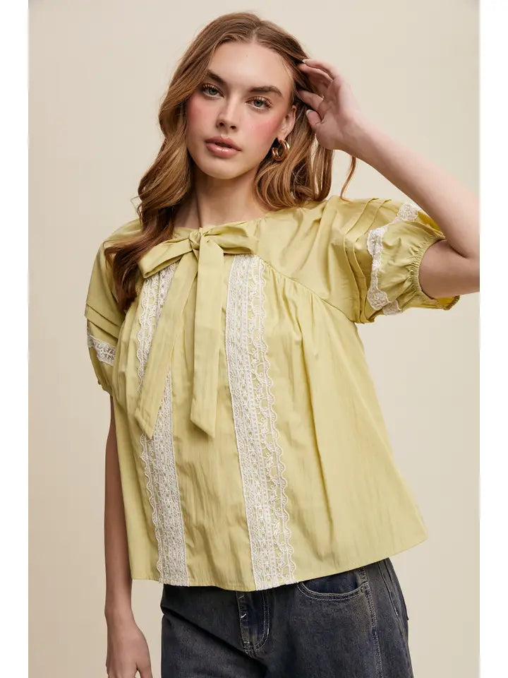 Bow Tie Lace Blouse
