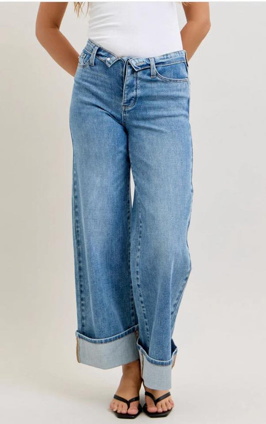 Judy Blue Wide Leg Cuff Jean