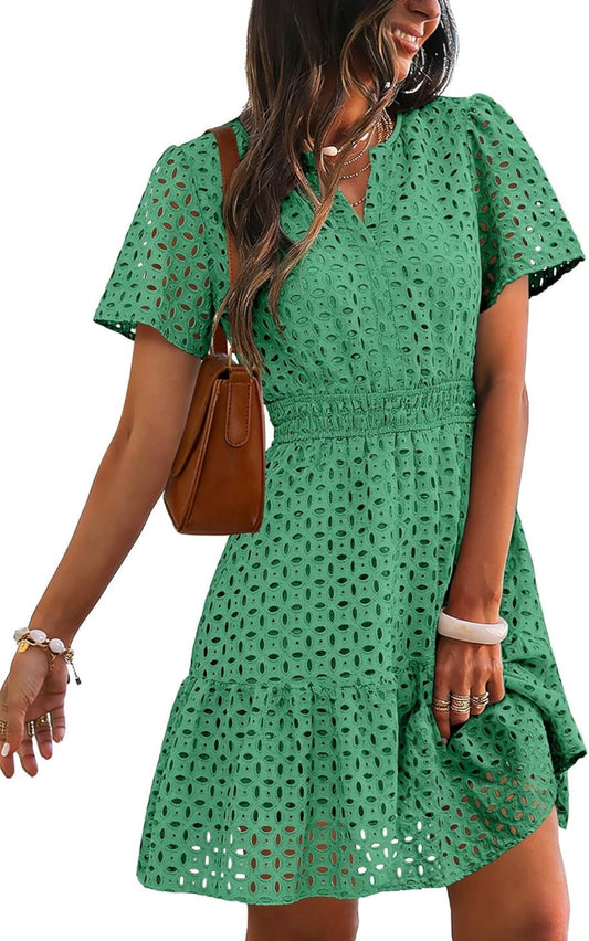 Eyelet A Line Dress
