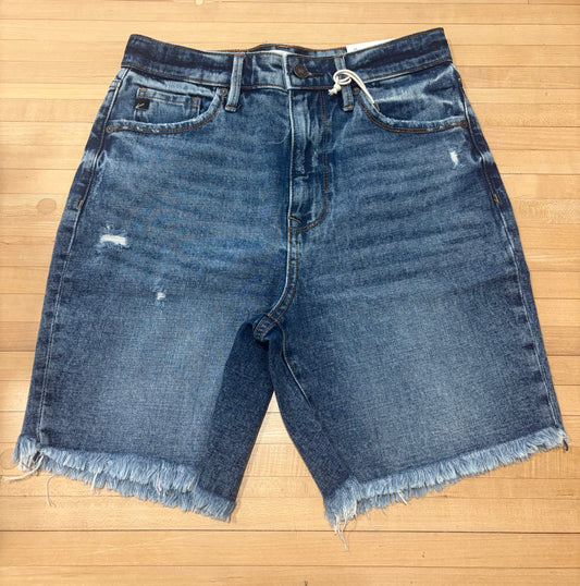 Kancan Light Distress Denim Shorts