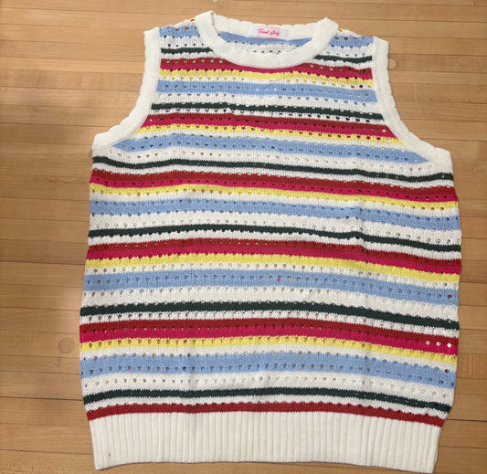 Multi-Colored Sleeveless Sweater